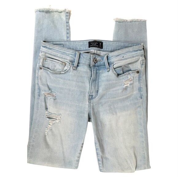 Abercrombie & Fitch Harper Low Rise Super Skinny Jeans | Distressed | 26 / 2R - Picture 4 of 8
